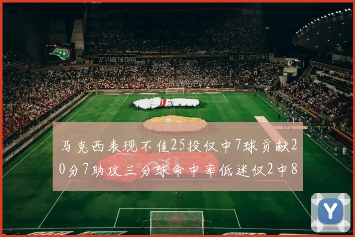 马克西表现不佳25投仅中7球贡献20分7助攻三分球命中率低迷仅2中8